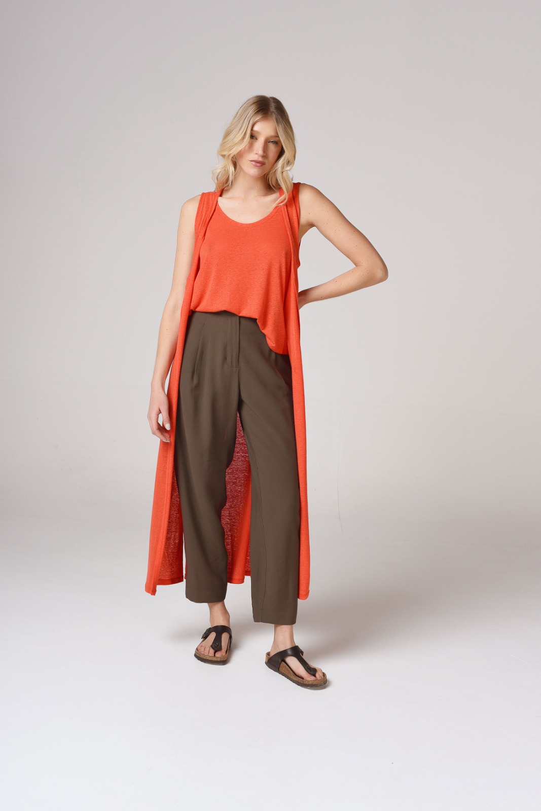 Musculosa Piedra y Chaleco Roca Coral